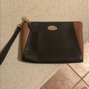 Coach Wristlet Black/Brown